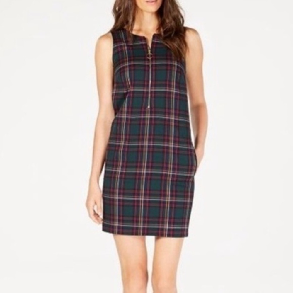 Trina Turk Plaid Mini Sleeveless Dress sz 4
